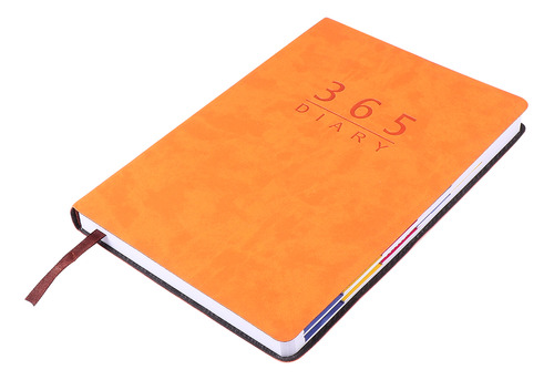  Cuaderno Con Calendario Naranja A5, Versión En Inglés