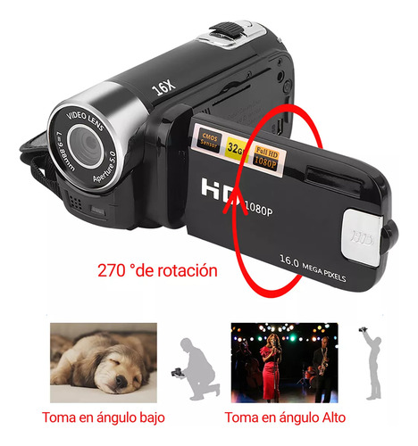 Jianamart HandyCam HDV-V12 Cámara De Video Cámara Wifi Digital 1080p 16x