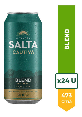 Cerveza Salta Cautiva Blend Lata 473ml Pack X24 Oferta