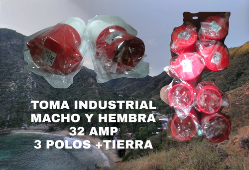 Toma Industral Hembra Extension De 32 Amp 3 Polos Mas Tierra