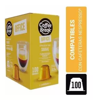 Box 100 Capsulas Coffee Break Para Nespresso Suave Capsuland