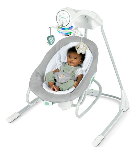 Ingenuity Columpio Y Mecedora Para Bebé 0 A 9 Meses Gris Remy
