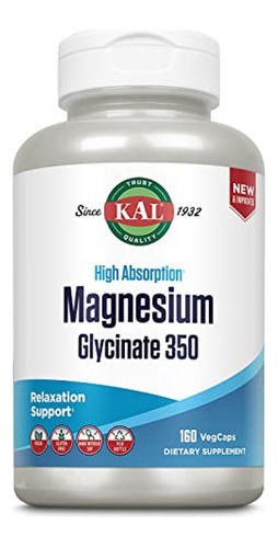 Glicinato Magnesio Kal Magnesio Glicinato 350 Mg, 160 Ct