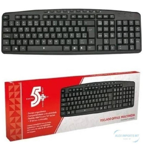 Teclado Top Para Digitasao Tecradu Multimidia Com Fil