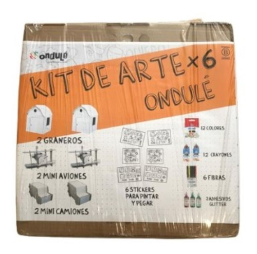 Super Kit 6 Figuras Cartón P/pintar Sticker Fibras Ondulé