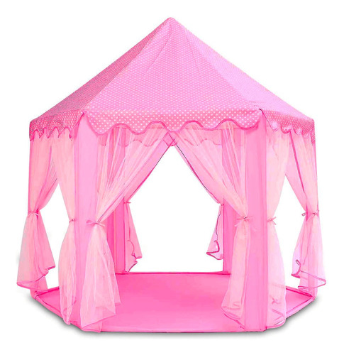 Carpa Castillo Velo Rosado Niña Juguete Princesa Casita Rosa