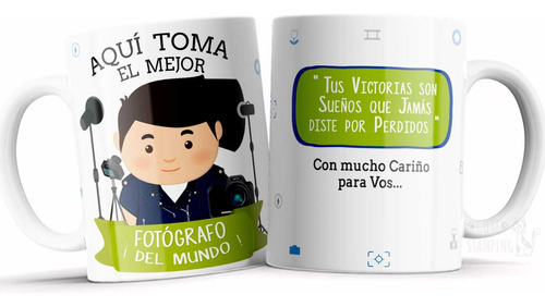 Taza Personalizada Aquí Toma El Mejor Fotógrafo Ideal Regalo