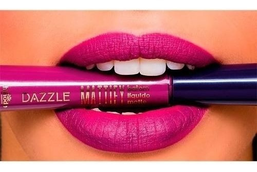 Imagem 2 de 4 de Kit 3pçs Batom Líquido Matte Acetinada Mattify Dazzle Hinode