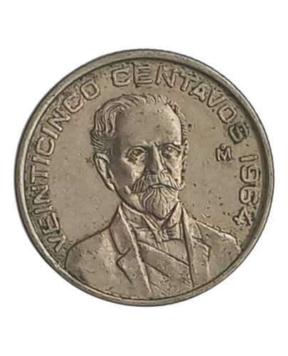 Moneda Antigua De 25 Centavos Acuñada 1964 Esfinge Francisco