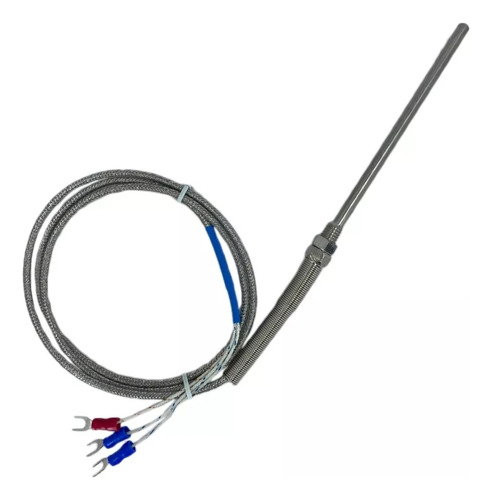 Sensor De Temperatura Pt100 M8 Sonda100mm Cable 1 Metro