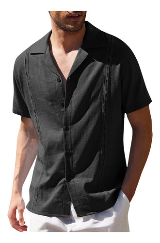 Camisa De Lino Para Hombre Casual Moda Playa