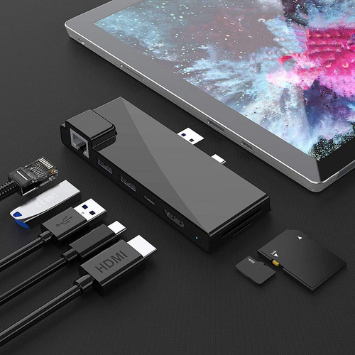 Zh Sroje Dock Hub Surface Pro 7, Adaptador 7 Em 2 Para