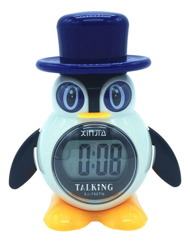 Visionu Espanol Que Habla Lcd Digital Despertador Pinguino F
