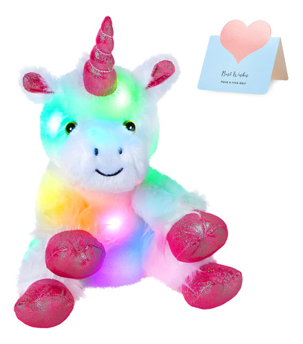 Wewill Iluminado Led Unicornio Con Felpa Blanca Heavenly 12 