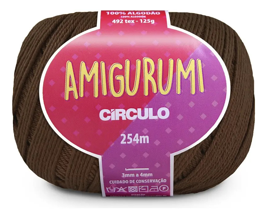 1 Novelo Fio Amigurumi - Circulo Cor 7400-brownie