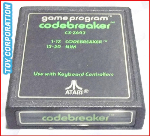 Imagen 1 de 3 de Cartucho Juego Game Program Codebreaker Nim Atari 2600 1978