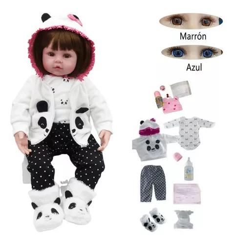 Conjunto de Roupas Boneca Bebê Reborn Panda 48cm 4 Peças em Promoção na  Americanas