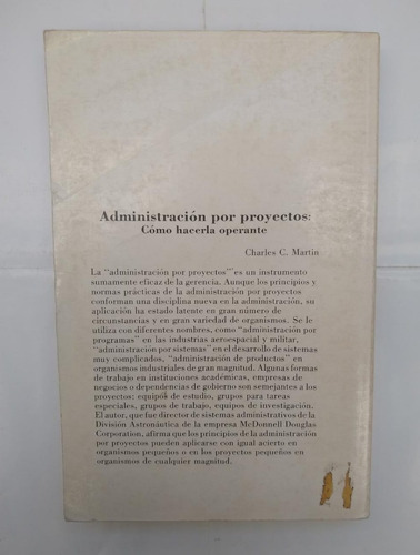 Libro Administracion Por Proyectos: Como Hacerla Operante (Usado)
