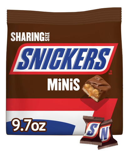 Snickers Barras De Caramelo De Chocolate Tamano Mini De 9.7