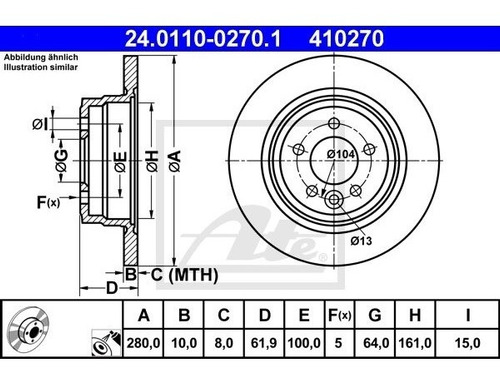 Discos Traseros Rover 75 Sedán 2003 2.0 V6 148hp (rj) Par