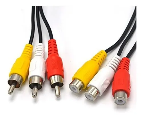 Cables Rca - 15 Pies 3 Rca Macho A Hembra De Audio Compuesto