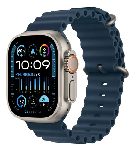 Apple Watch Ultra 2 GPS + Celular • Caja de titanio de 49 mm • Correa Ocean azul - Excelente (Reacondicionado)
