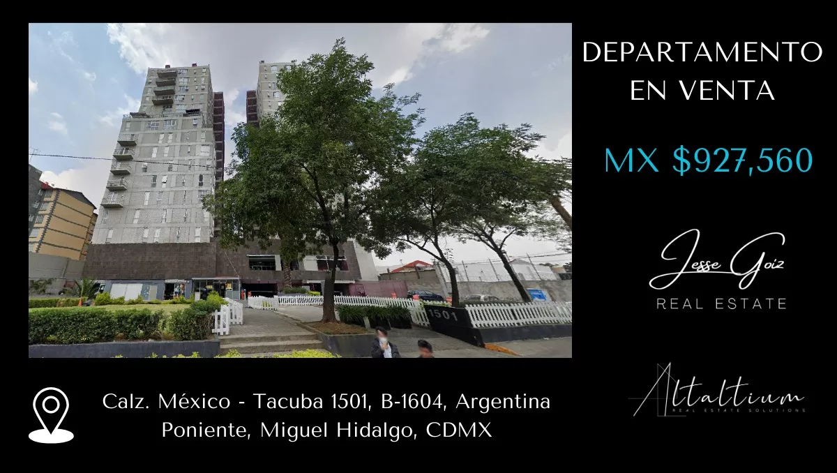 Departamento En Calz. México - Tacuba, Argentina Poniente, Miguel Hidalgo, Cdmx | Jgr-za-127