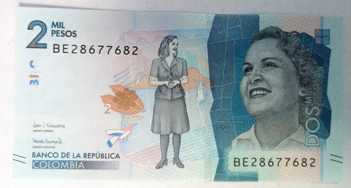 Billete 2000 Pesos Serial Radar Be28677682 23/jul/2019 Unc