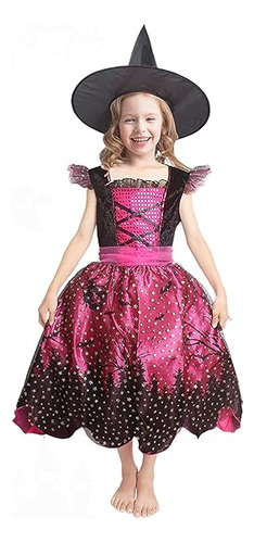 Halloween Witch Cosplay Costume Girls Kid S Witch Dress Outf