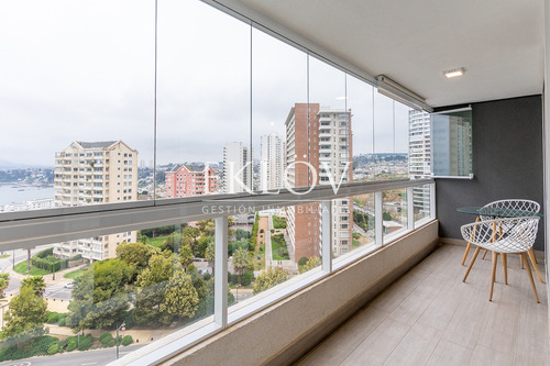 Depto Semi Nuevo En Costa De Montemar, 2d/1b, Vista Al Mar