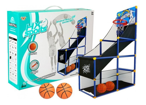 Imagen 1 de 9 de Estructura Aro De Basketball 2 Pelotas Inflador Ltf Shop