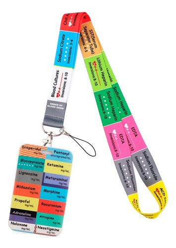 Porta Identificación Y Lanyard Farmacia, Medicina Carnet 