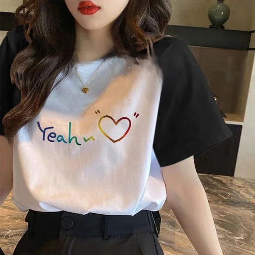 Camiseta Holgada De Verano Con Mangas Raglán De Algodón Para