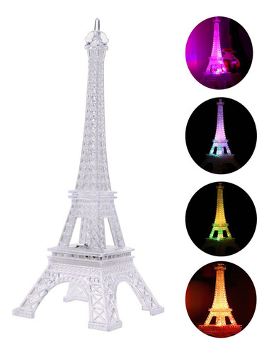 Ledmomo Torre Eiffel Luz Nocturna Acrilico 7 Colores Cambian