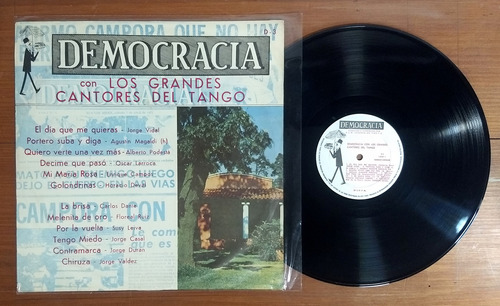 Democracia Con Los Grandes Cantores Del Tango Disco Lp Vinil