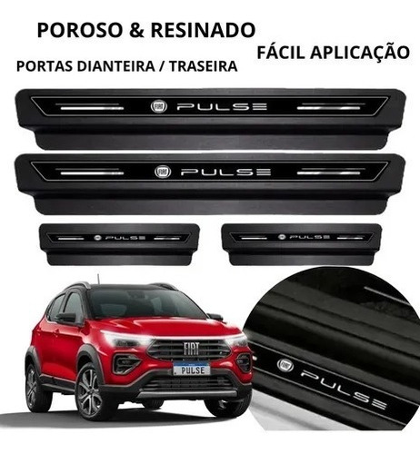 Pisadera, Proteccion 4 Puertas Fiat Pulse Negro Premium