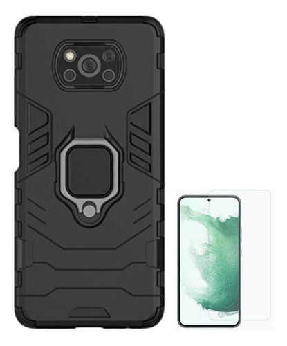 Case Funda Armadura Para Xiaomi Poco X3 / Pro / Nfc + Vidrio