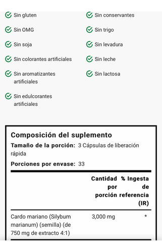 Piping Rock - Milk Thistle Cardo Mariano 3000 Mg X 100 Caps Sin Sabor