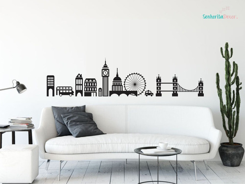 Adesivo De Parede Londres Paisagem Decoração Sala