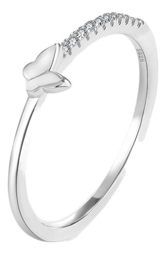 Calidad Anillo Plata Mariposa For Mujer