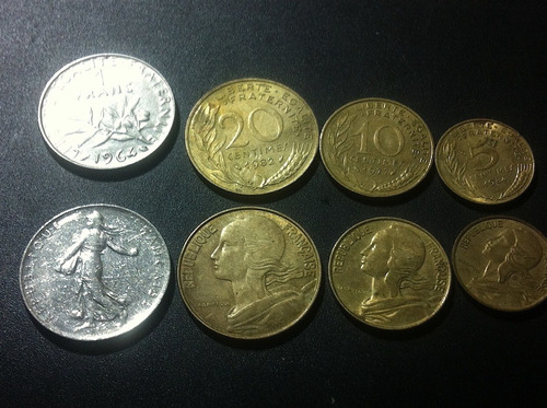 Moneda Francia 1 Franco 1964 Set 8