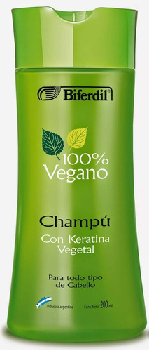 Champu X200  Vegano C/ Keratina Vegetal Biferdil