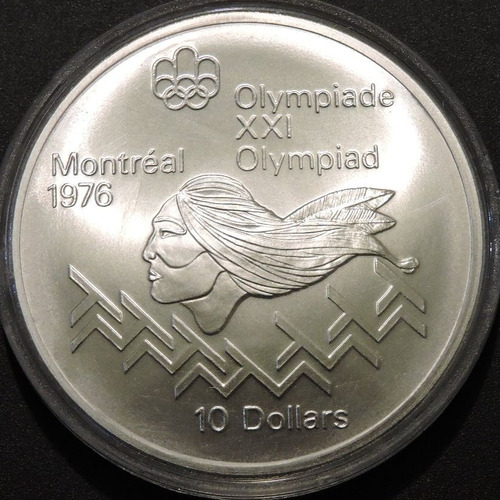 Canadá - Km102 - 10 Dolares 1975 - Plata 925 - 45mm.48.6 Grs