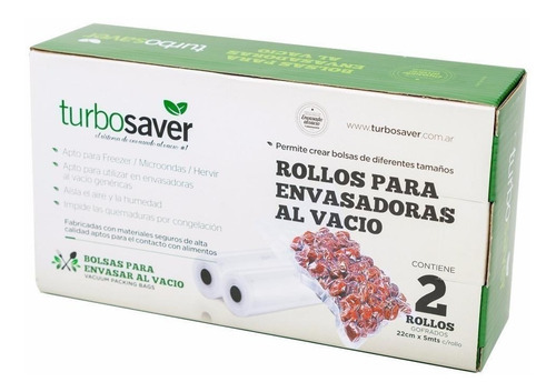 Rollos Para Envasadora Al Vacío Turbosaver 2 U 22cm X 5mts