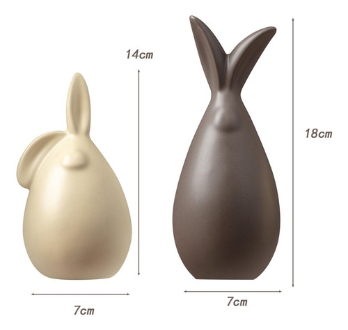 2x Estatua De Conejo, Figura De, Escultura De