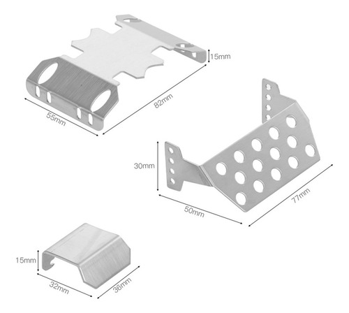 4 Unids/set Armor De Chasis Para 1:10 Axial Scx10 Ii 90046