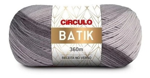 Lã Tricô Batik Circulo 360m 100g (277 Tex) 100% Acrílico Cor 9509 - Granito