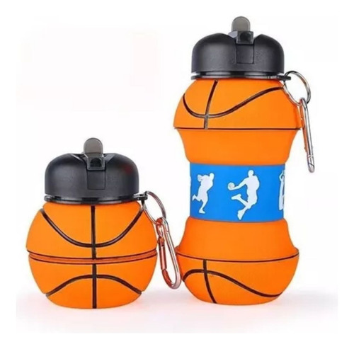 Botella Deportiva De Agua Plegable Basketball 550ml Basket