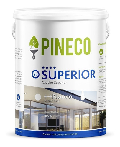 Pineco Superior Caucho Mate Blanco Clase B (cuñete)