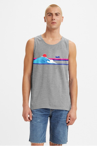 Remera Hombre Relaxed Graphic Tank Waves